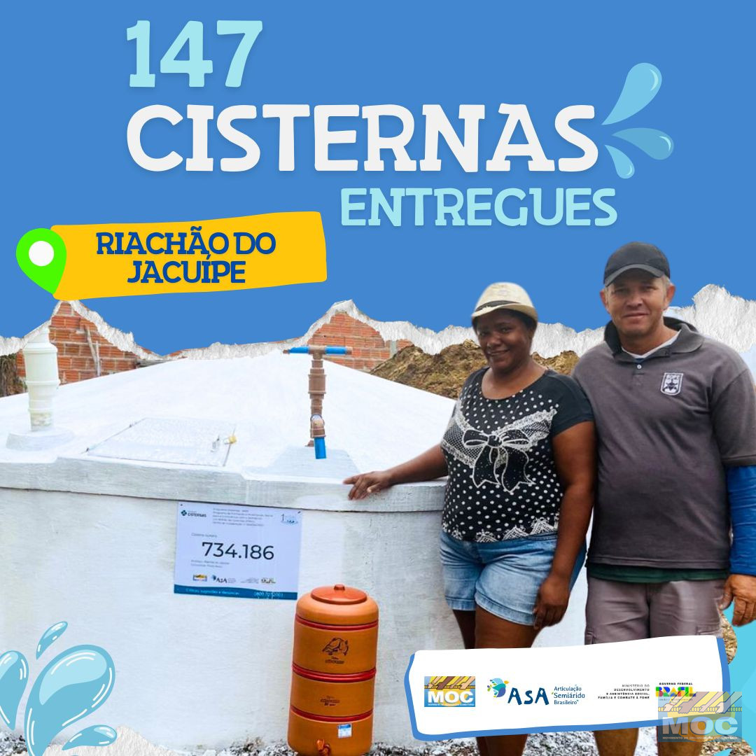 Famílias Rurais de Riachão do Jacuípe Celebram a Chegada de Cisternas de 16 Mil Litros