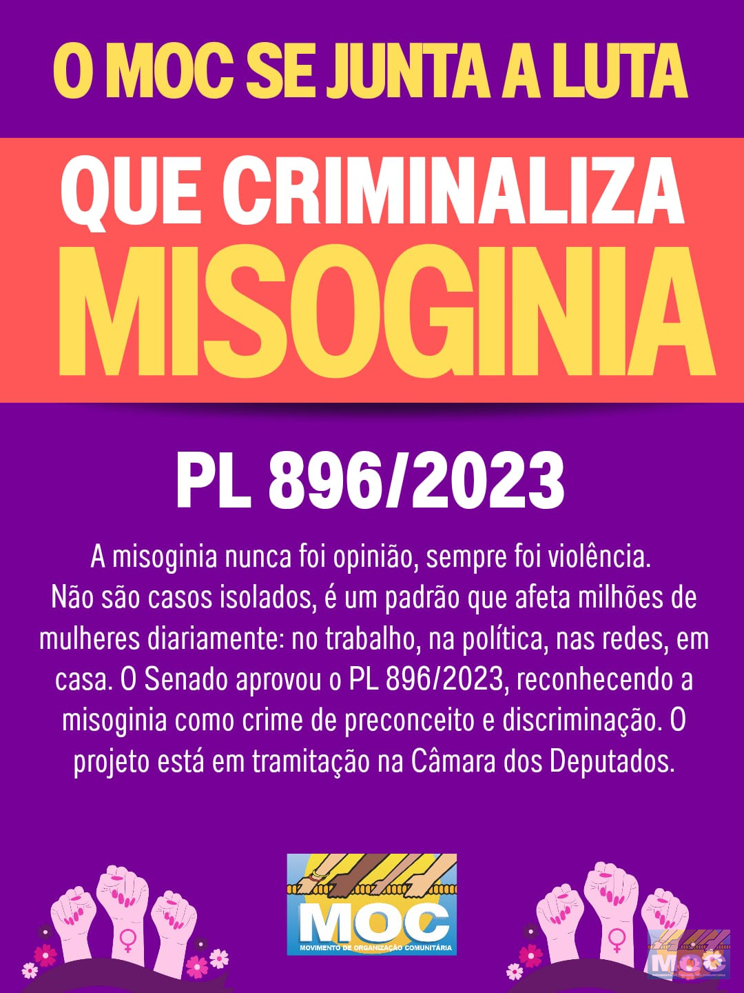Projeto que criminaliza a misoginia avança no Congresso em meio ao crescimento de discursos de ódio contra mulheres