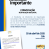 CONVOCAÇÃO PARA ASSEMBLEIA GERAL ORDINÁRIA - RETIFICAÇÃO  DO EDITAL - 