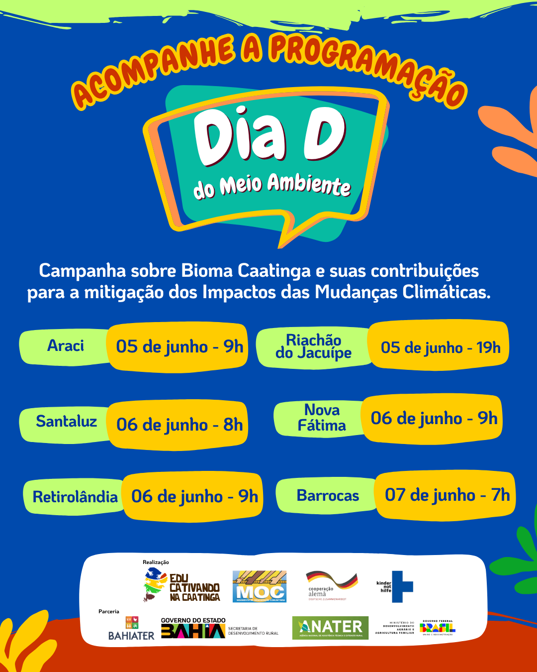 Mobilização em Defesa da Caatinga marca o Dia Mundial do Meio Ambiente no Território do Sisal e Bacia do Jacuípe